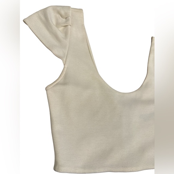 Alice + Olivia sz 2 Peplum Sexy Work Dress Cream Top Black Pencil Skirt Dress - Picture 7 of 11